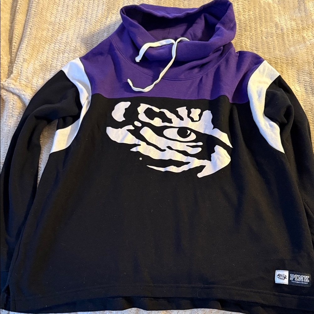Purple and Black LSU sweatshirt - large
